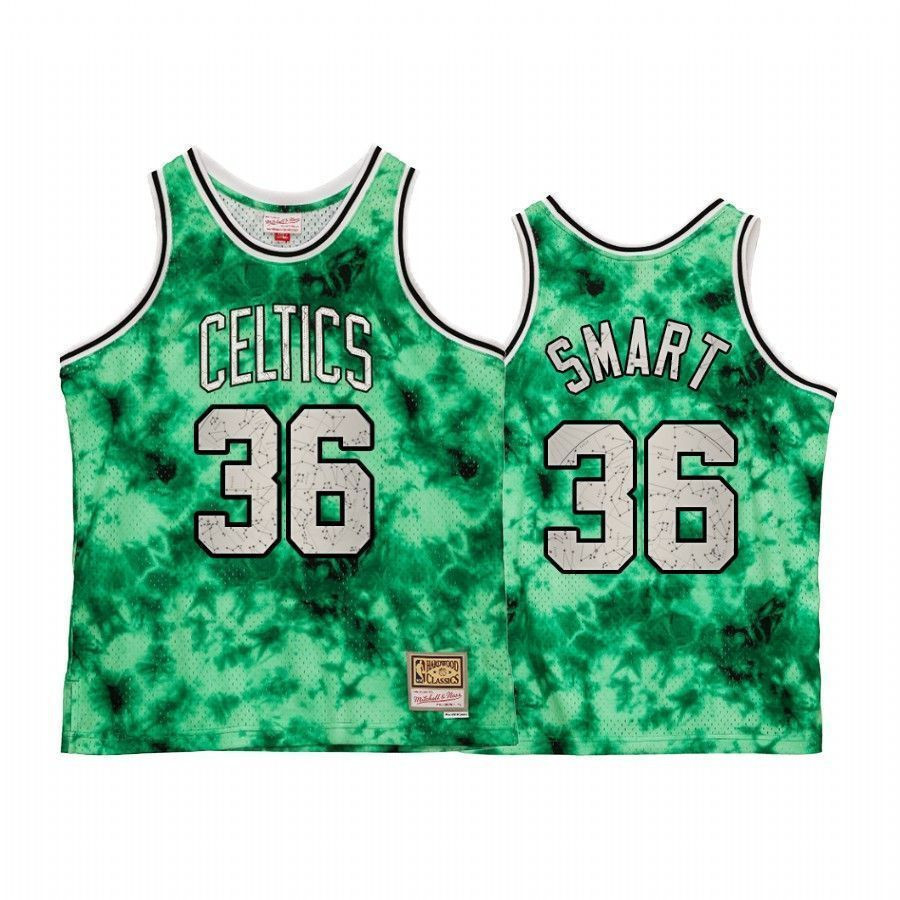 Boston Celtics Marcus Smart Galaxy Constellation Green Vintage NBA Jersey Men's