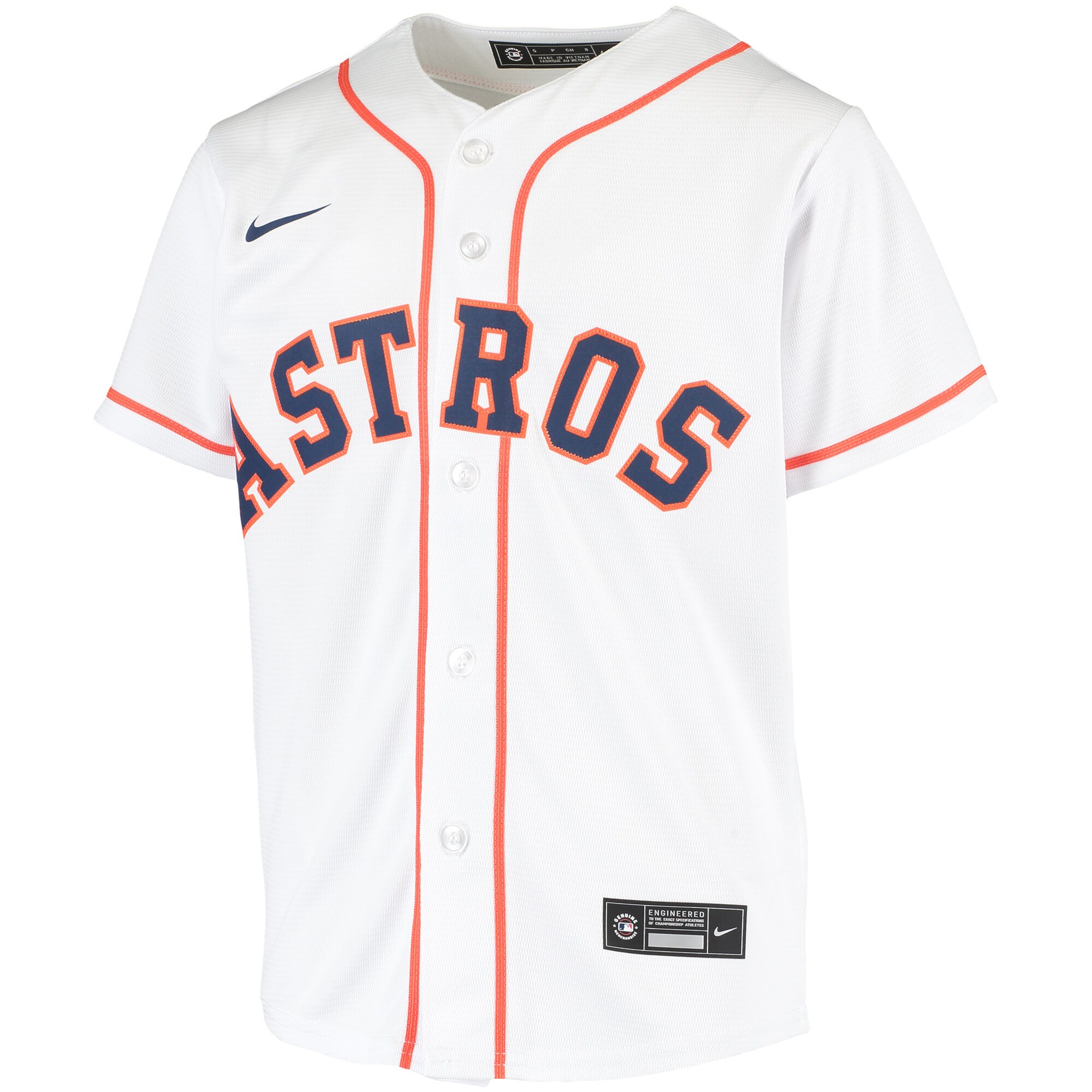 Houston Astros White Home Team MLB Jersey Youth