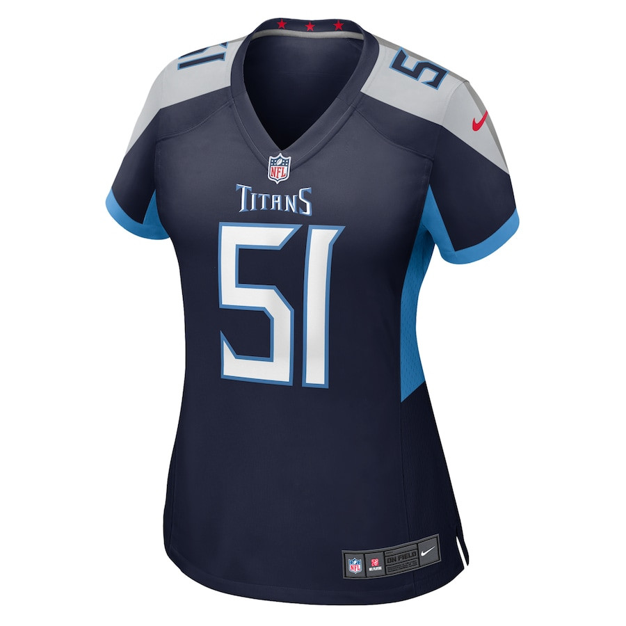 Cedric Gray 51 Tennessee Titans Game Navy NFL Jersey Women's