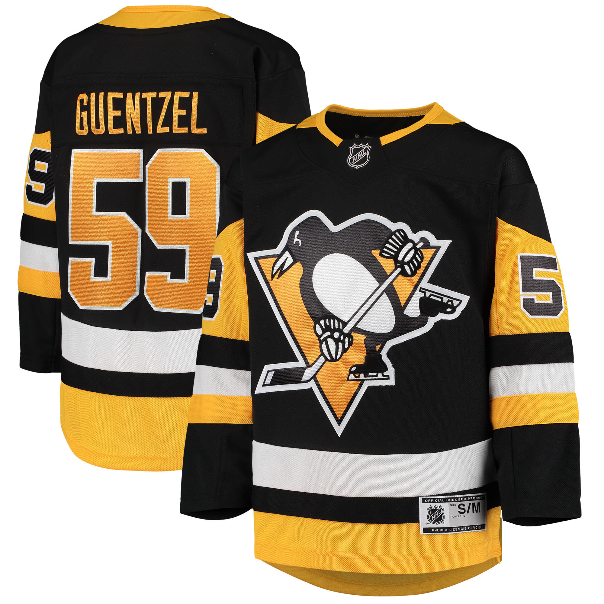 Pittsburgh Penguins Jake Guentzel Black Home Premier Player NHL Jersey Youth