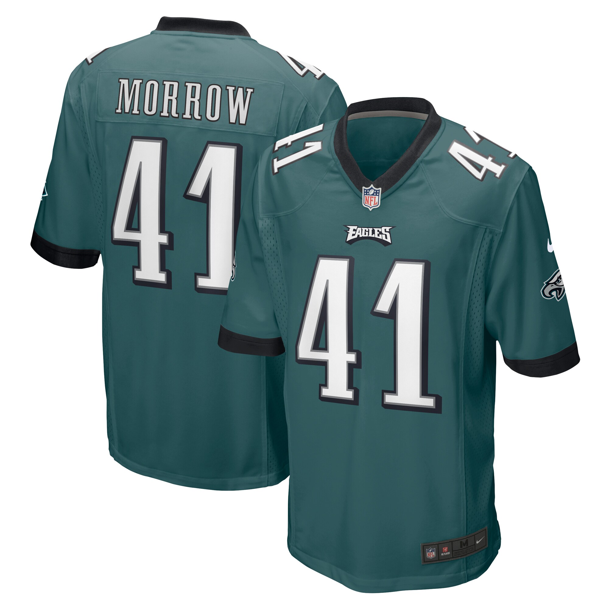 Nicholas Morrow Philadelphia Eagles Nike Game Jersey - Midnight Green