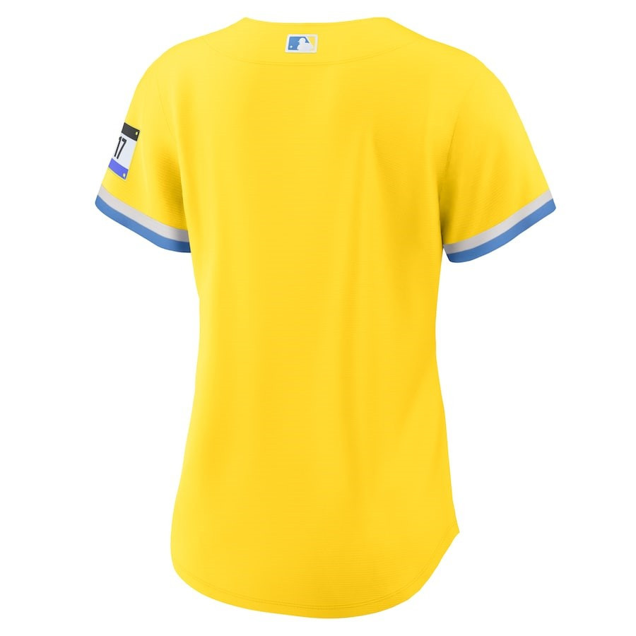 Boston Red Sox City Connect Gold/Light Blue MLB Jersey Women's