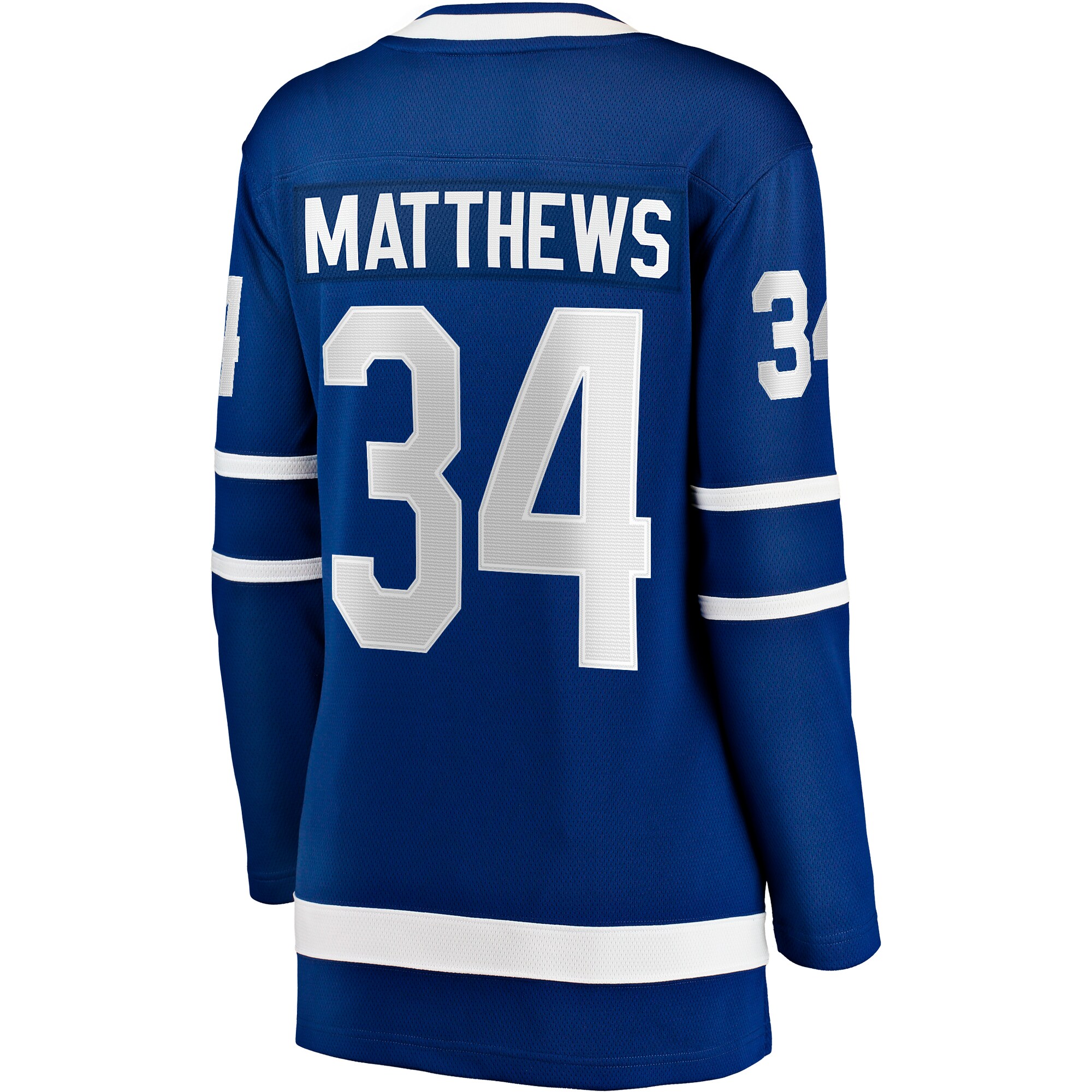Toronto Maple Leafs Auston Matthews Blue Captain Patch Home Breakaway Player NHL Jersey Women's