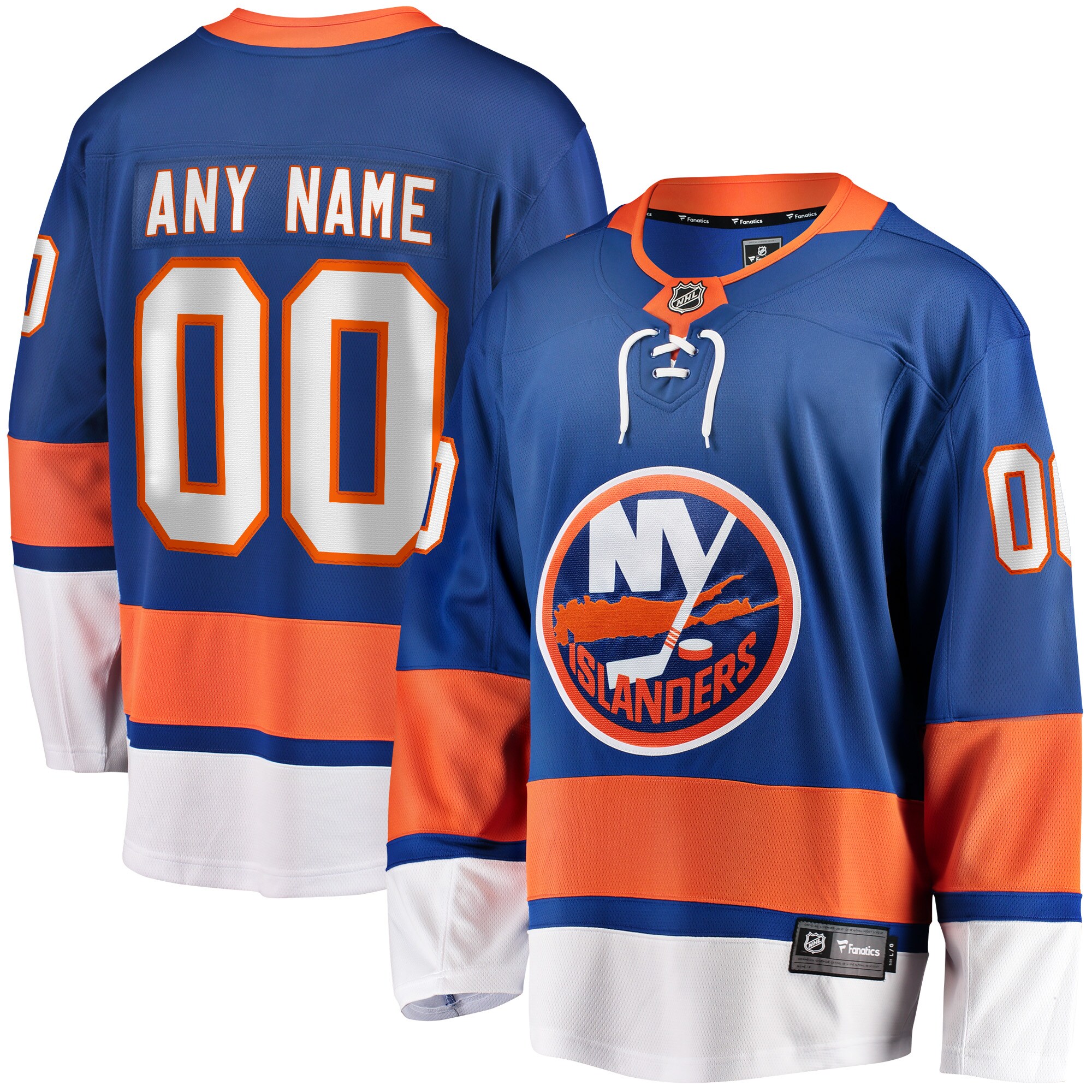 New York Islanders Blue Home Breakaway Custom NHL Jersey Men's