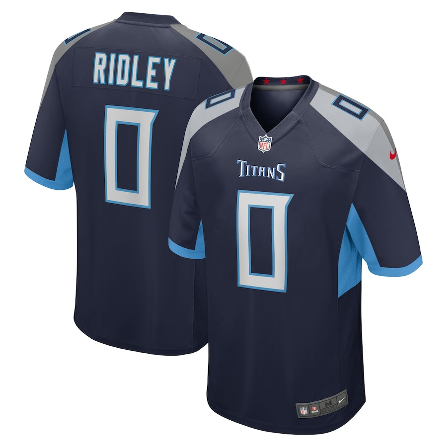 Calvin Ridley 0 Tennessee Titans Game Navy NFL Jersey Men's