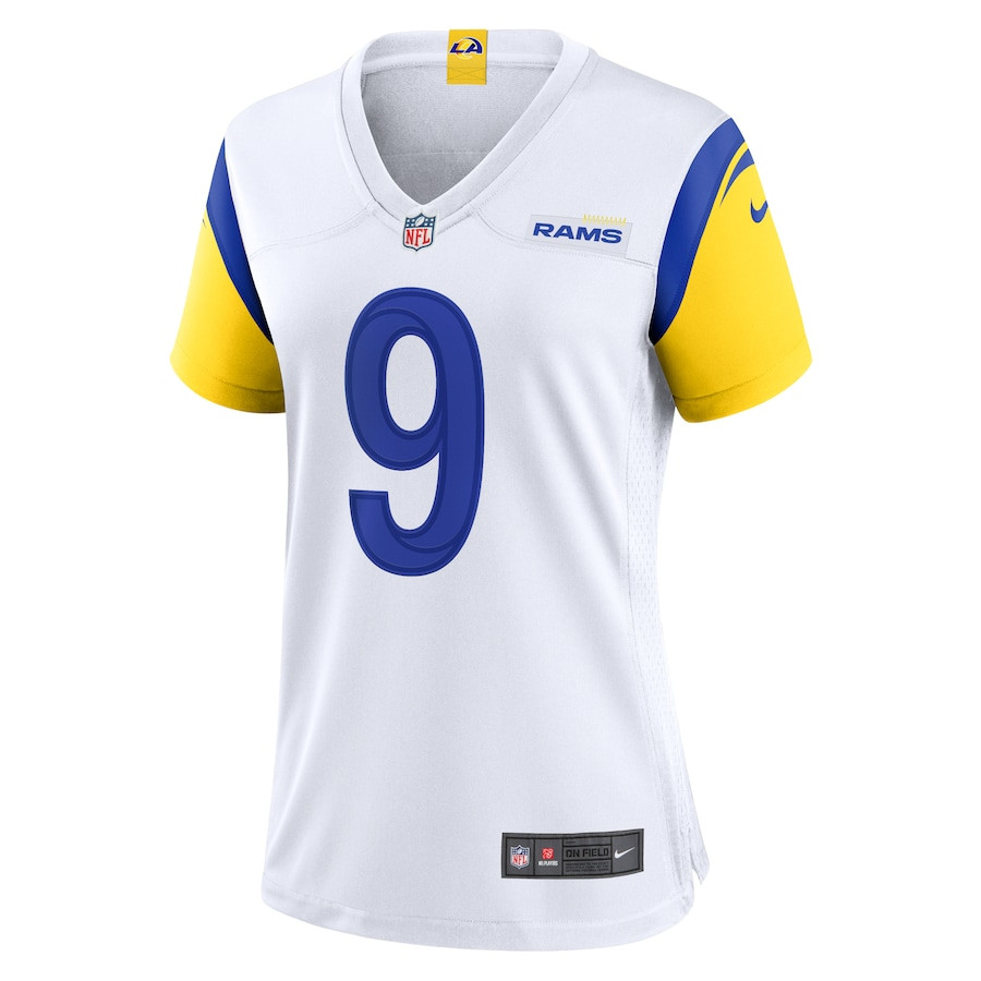 Matthew Stafford 9 Los Angeles Rams Alternate Player White NFL Jersey Women's