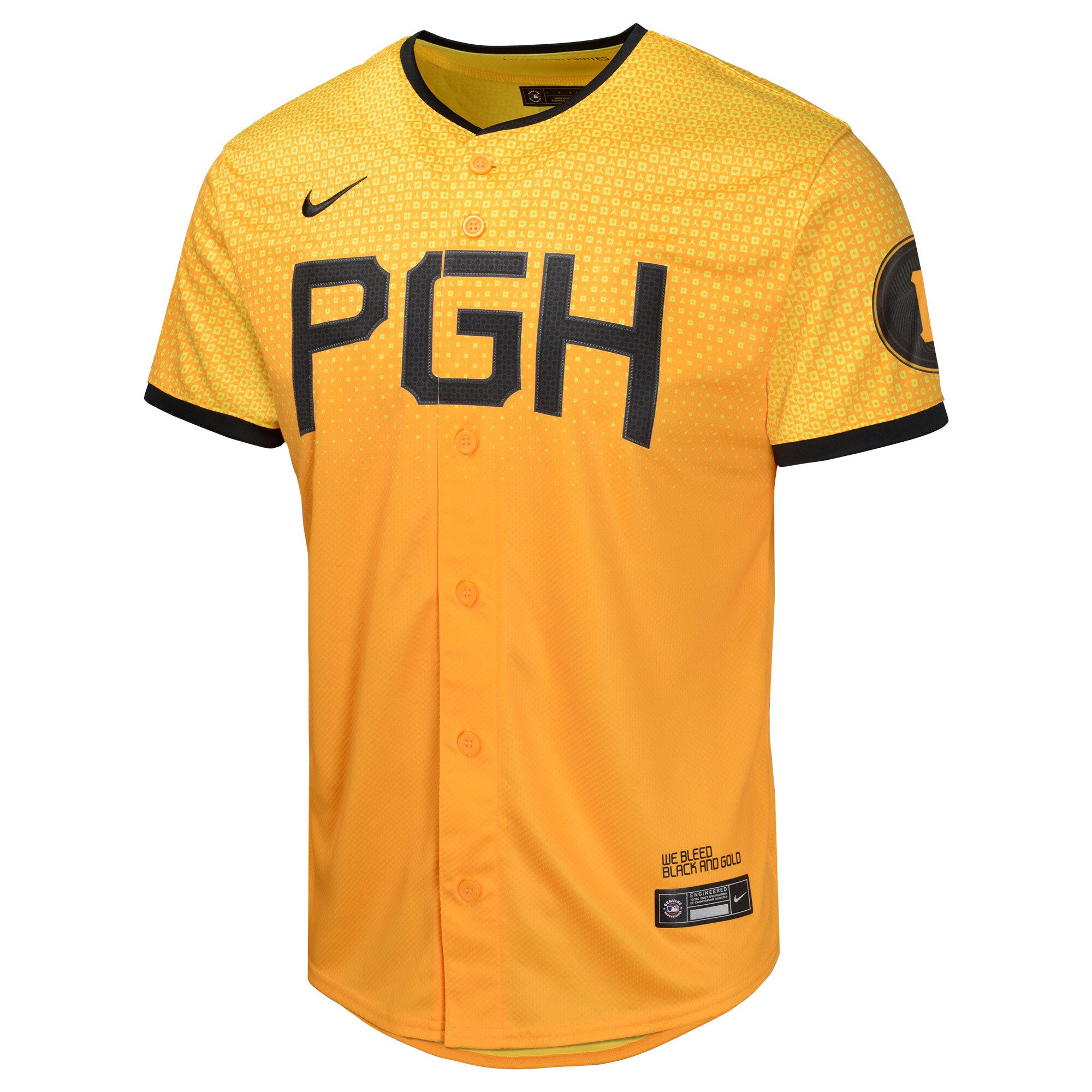Pittsburgh Pirates Roberto Clemente Gold City Connect Limited Player MLB Jersey Youth