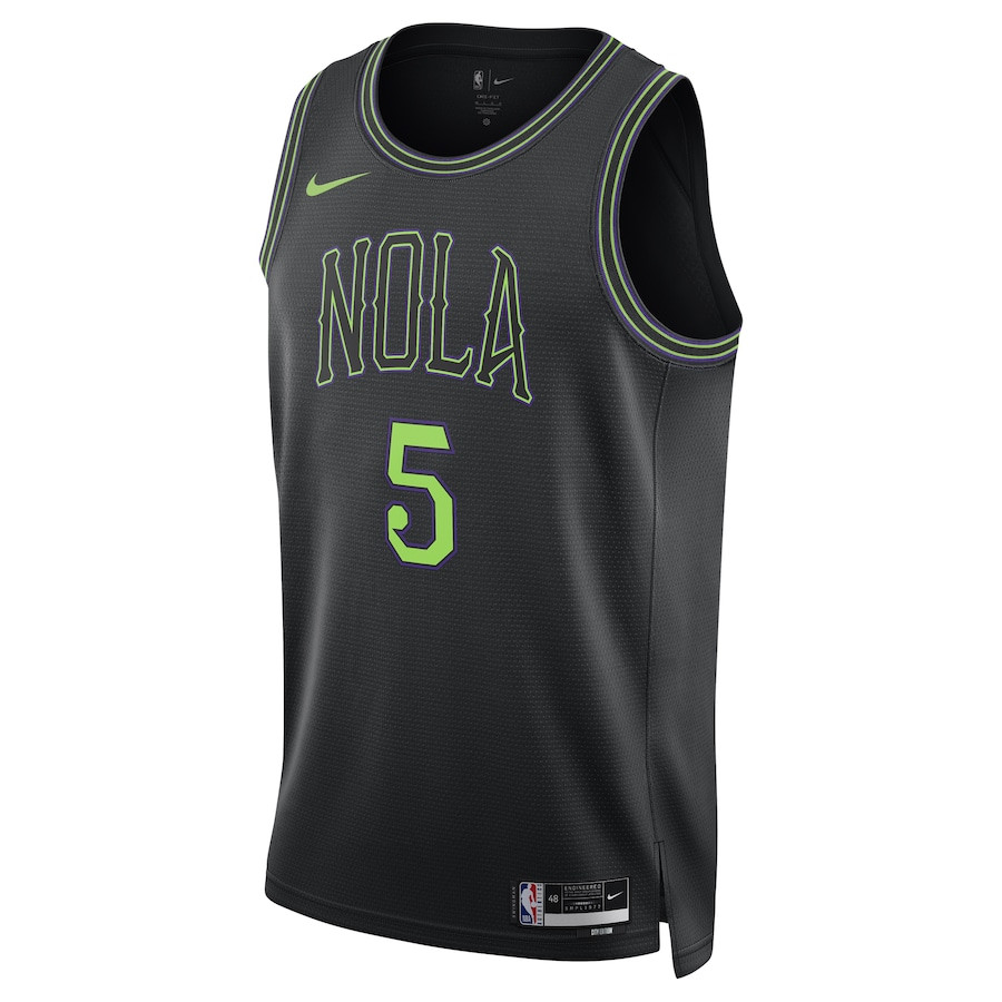 Herbert Jones 5 New Orleans Pelicans 2023/24 City Edition Swingman Black NBA Jersey Men's