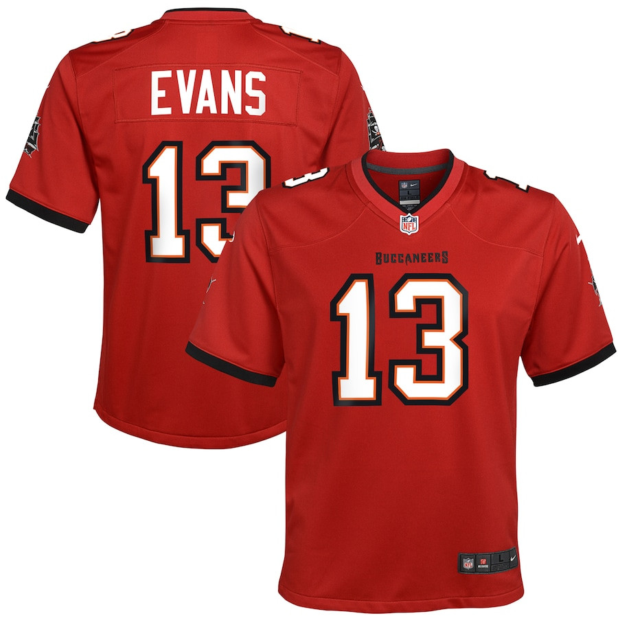 Mike Evans 13 Tampa Bay Buccaneers Game Red NFL Jersey Youth