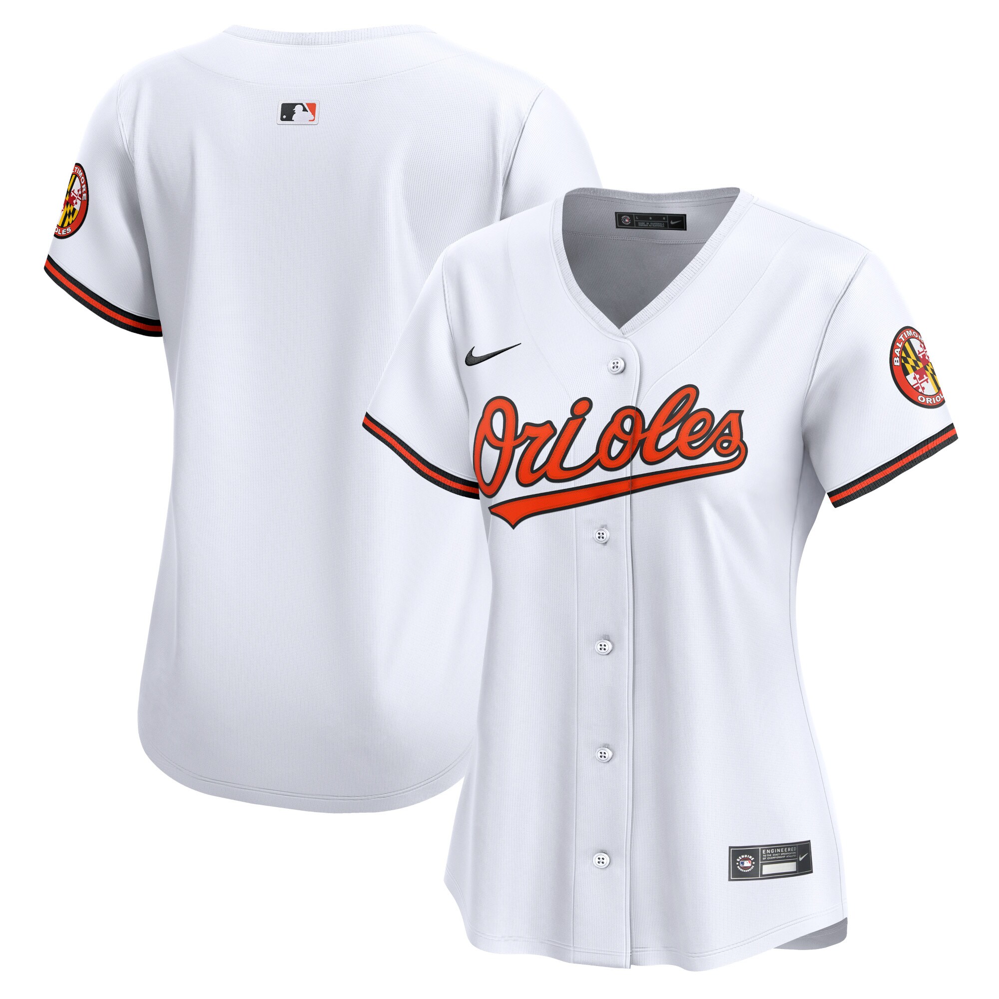 Baltimore Orioles White Home Limited MLB Jersey Women's