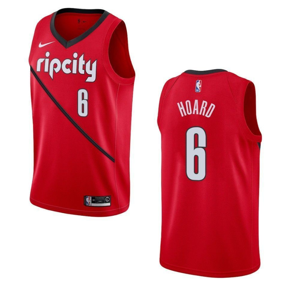 Portland Trail Blazers 6 Jaylen Hoard Earned Swingman Red NBA Jersey Men's