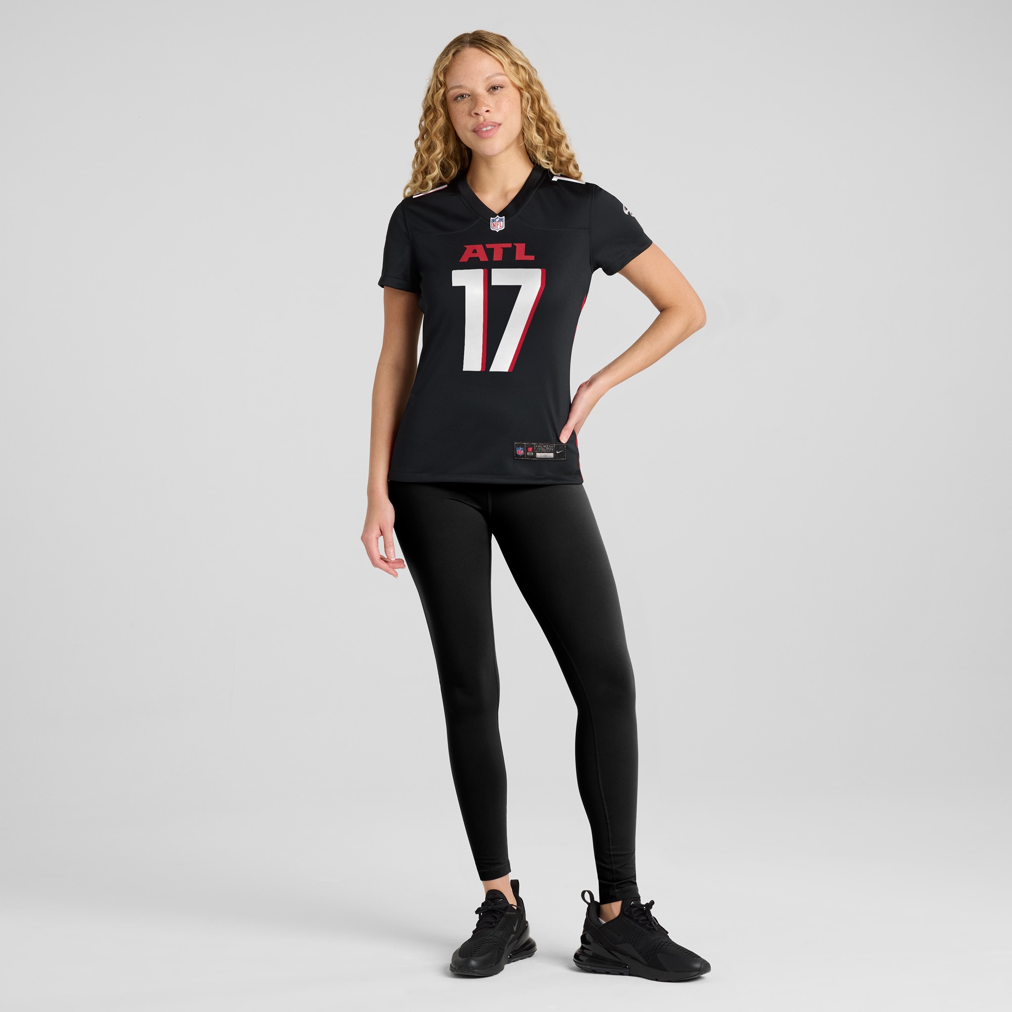 Atlanta Falcons Arnold Ebiketie Black Team Game NFL Jersey Women's