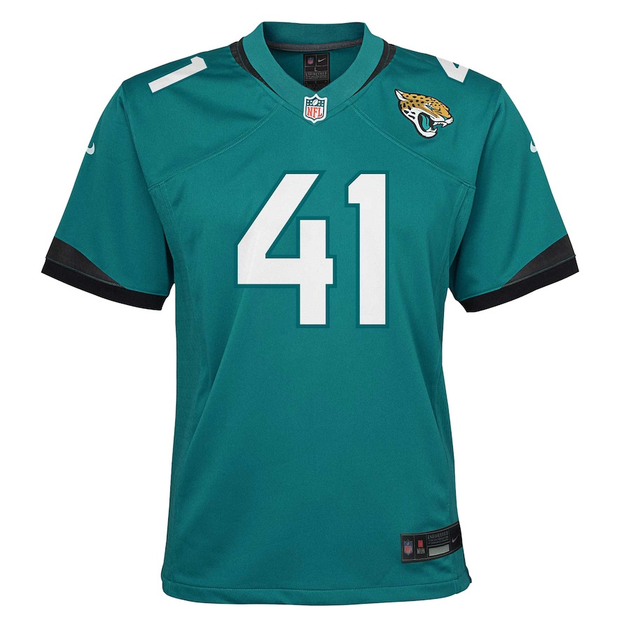 Josh Hines-Allen 41 Jacksonville Jaguars Game Teal NFL Jersey Youth