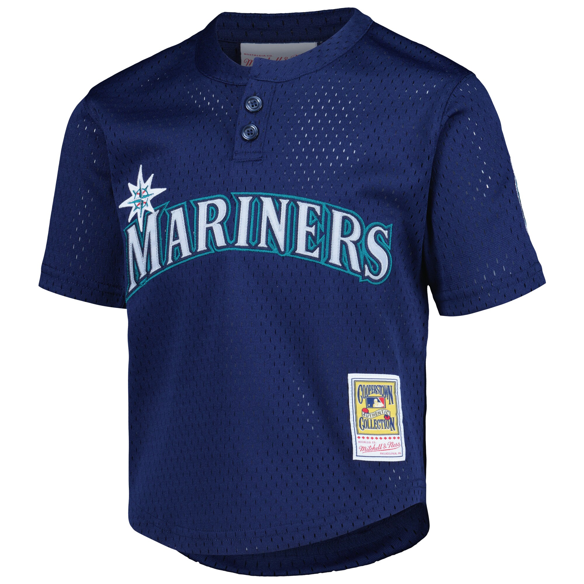 Preschool Seattle Mariners Ken Griffey Jr. Mitchell Ness Navy Cooperstown Collection Mesh Batting Practice MLB Jersey Men's