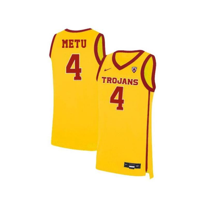 4 Chimezie Metu Yellow Elite USC Trojans NCAA Jersey Men's