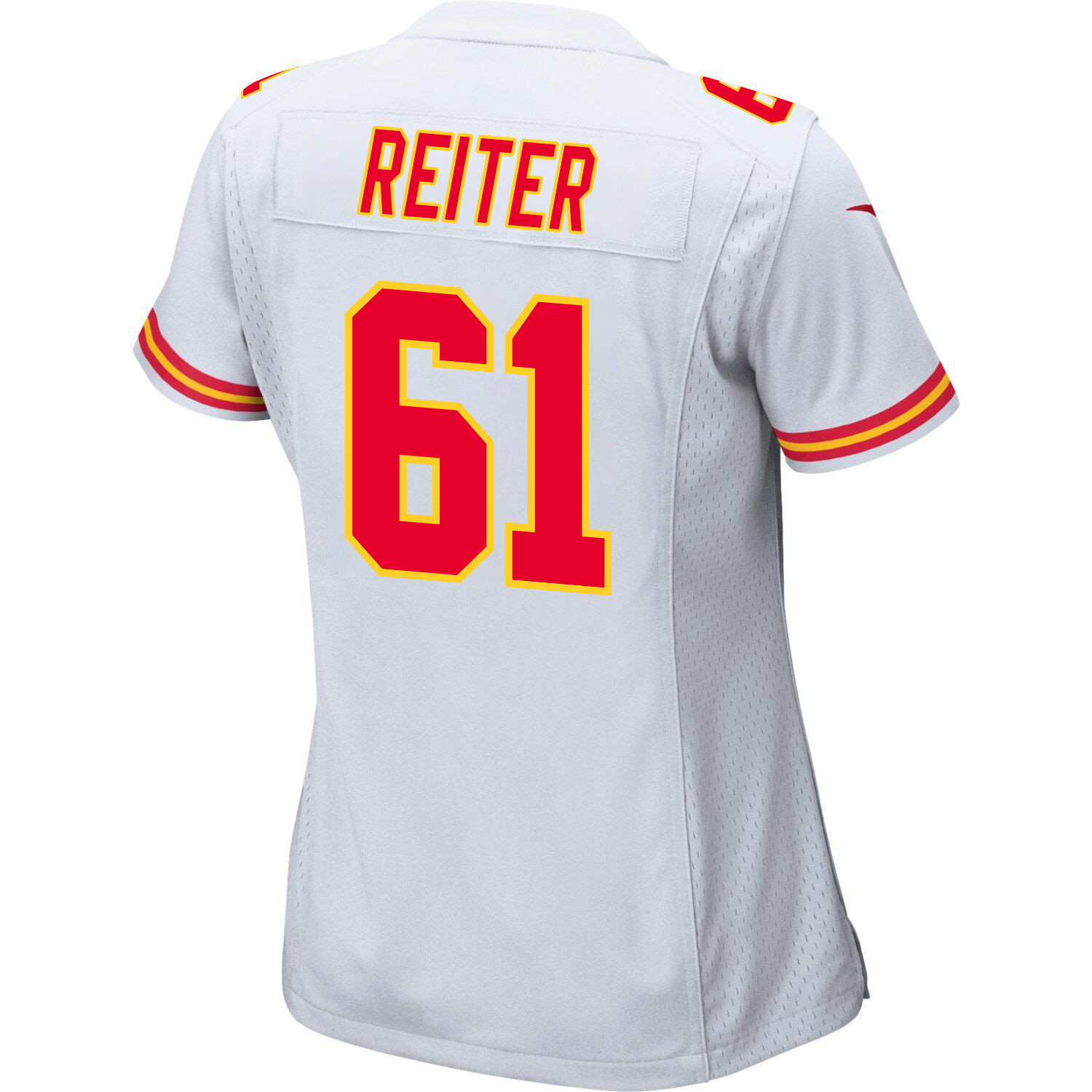 Austin Reiter 61 Kansas City Chiefs Super Bowl LVIII Champions 4X Game White NFL Jersey Women's
