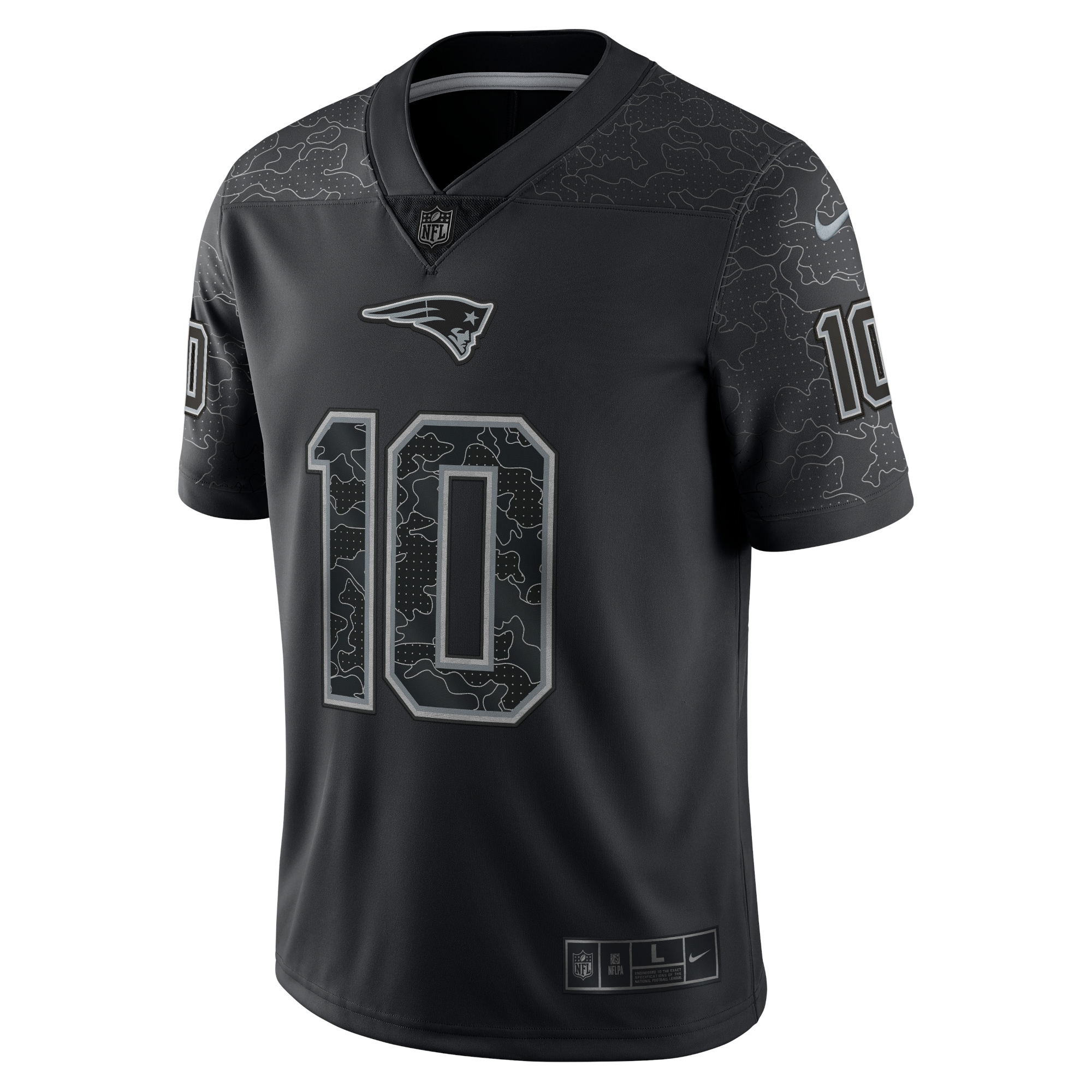 New England Patriots Mac Jones Black RFLCTV Limited NFL Jersey Men's