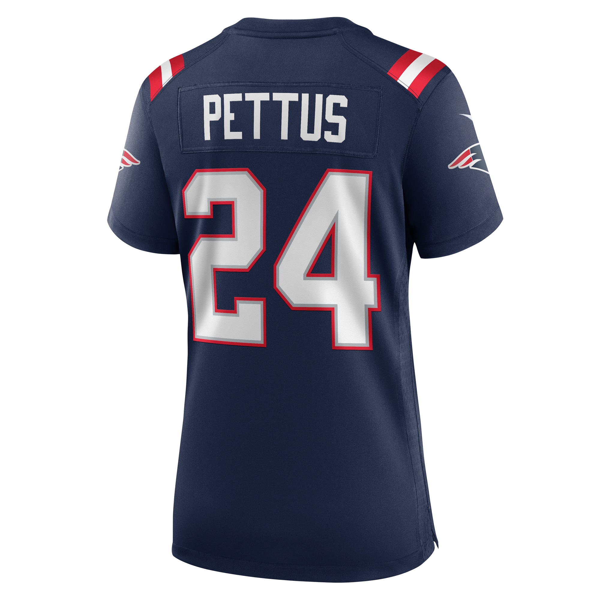 New England Patriots Dell Pettus Navy Game NFL Jersey Women's