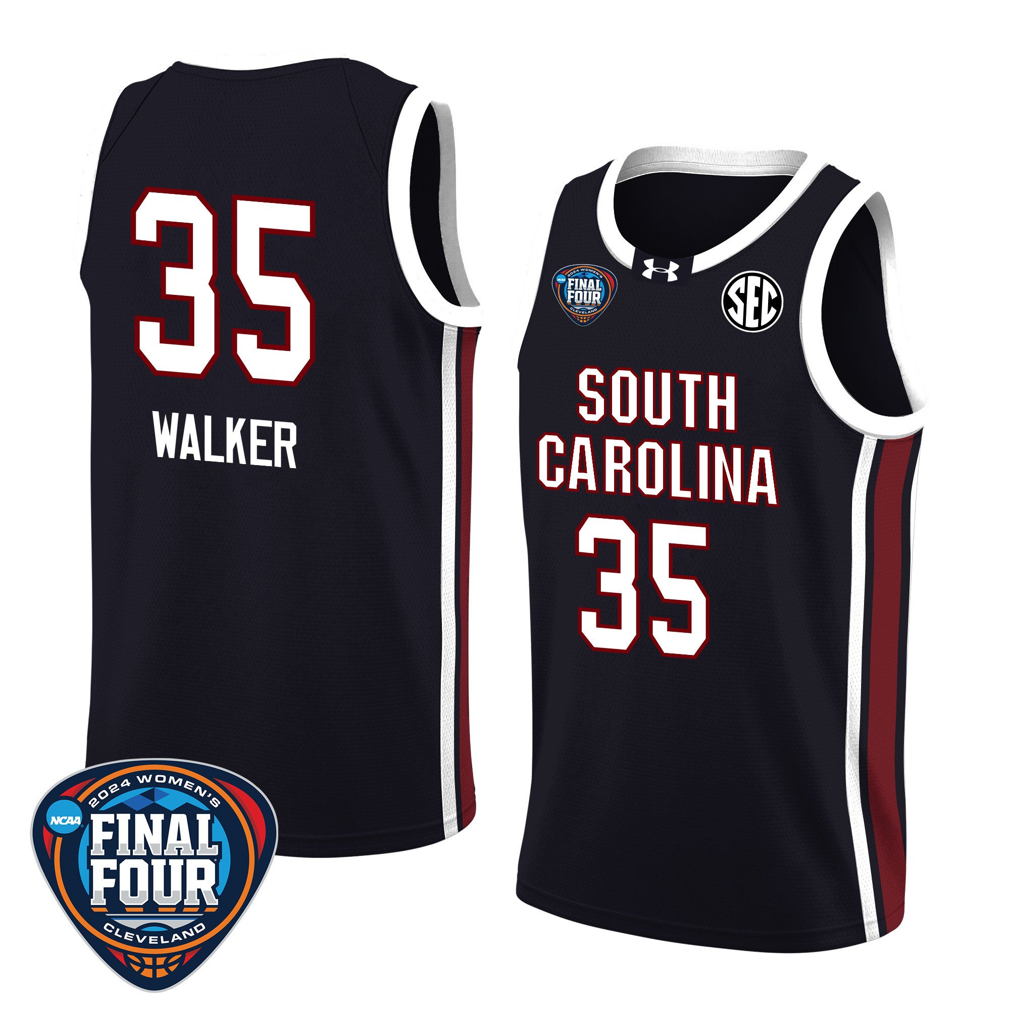 Sakima Walker 35 South Carolina 2024 Final Four Patch Unisex NCAA Jersey Unisex