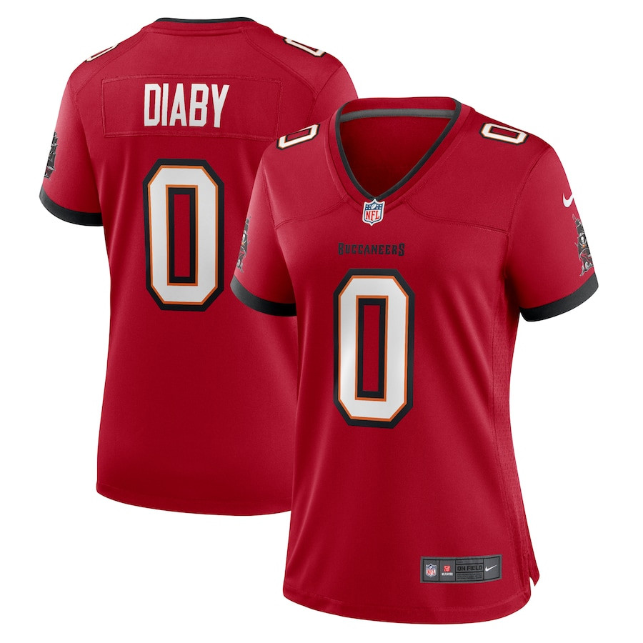 YaYa Diaby 0 Tampa Bay Buccaneers Game Red NFL Jersey Women's