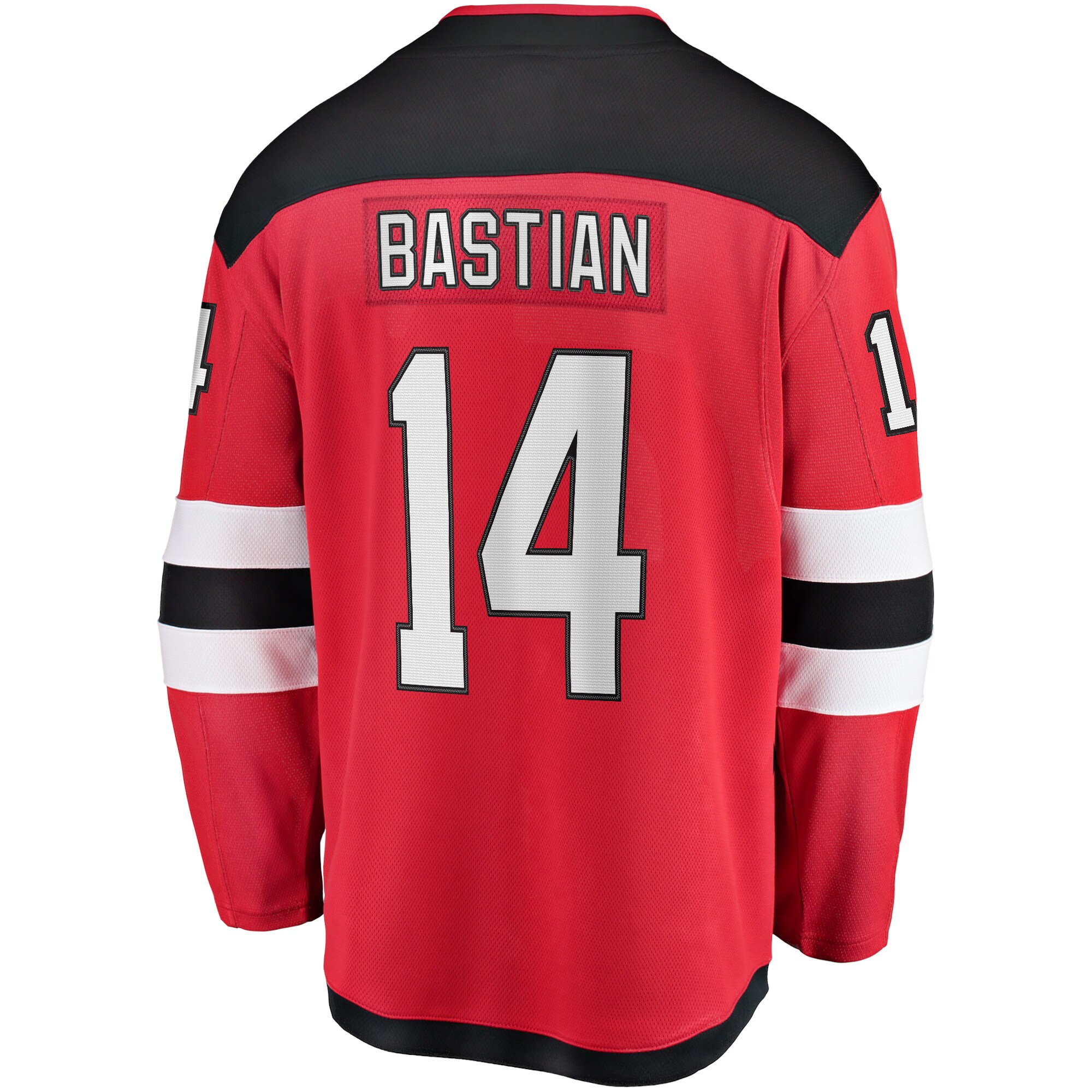 New Jersey Devils Nathan Bastian Red Home Breakaway Player NHL Jersey Men's