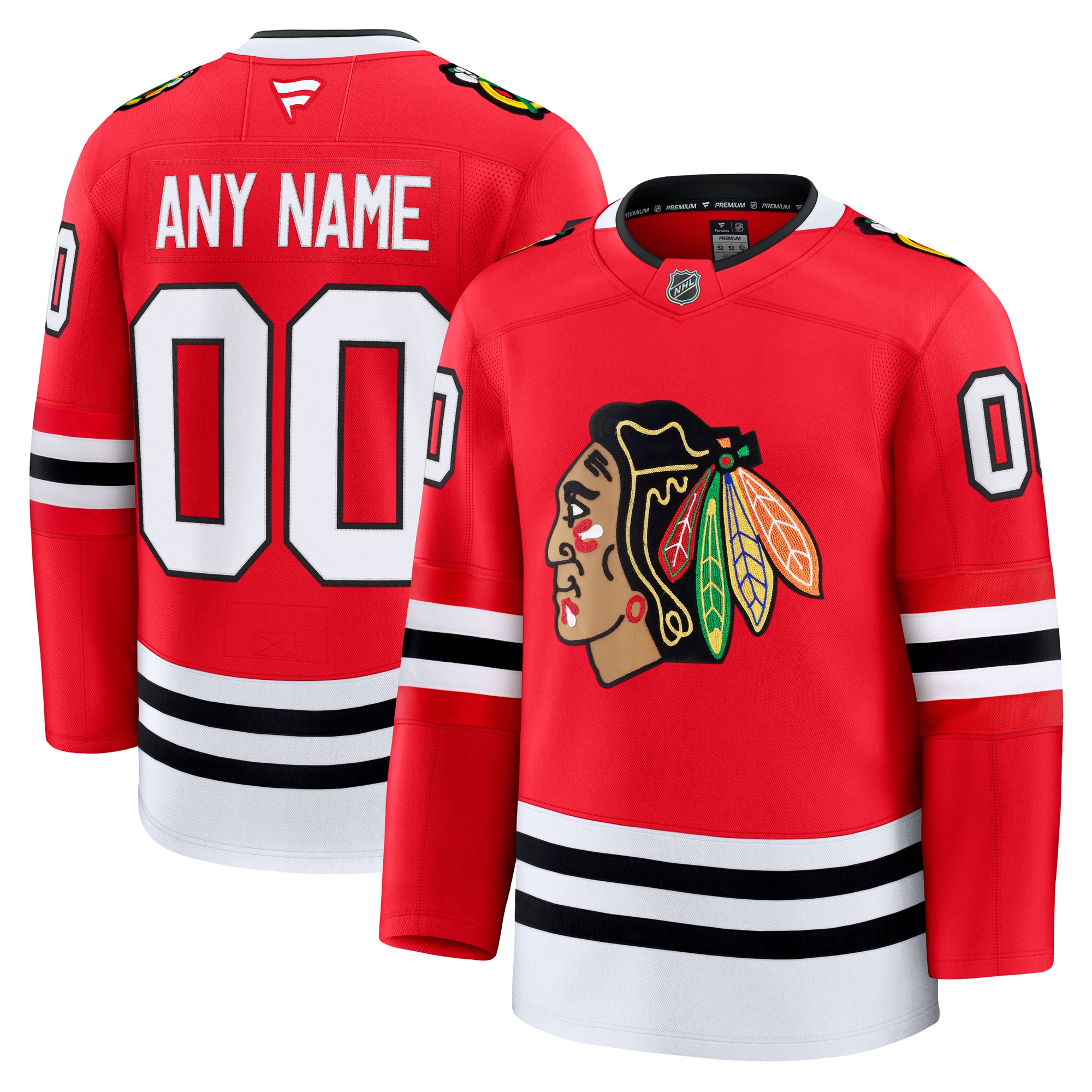 Chicago Blackhawks Red Home Premium Custom NHL Jersey Men's