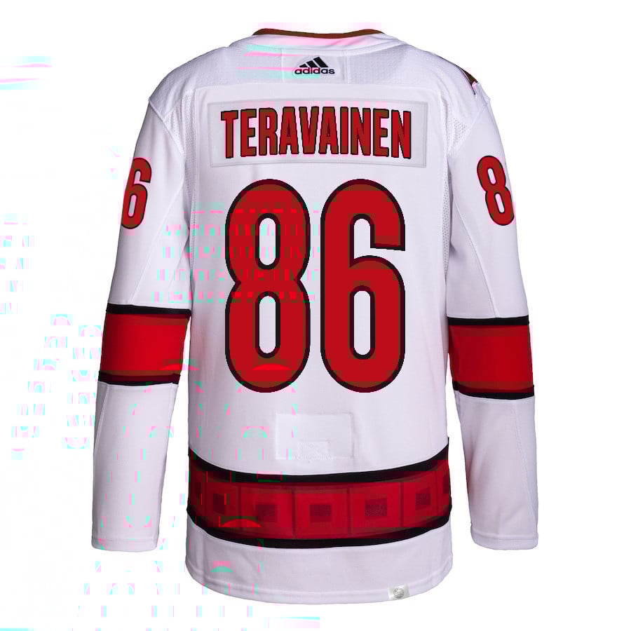 Teuvo Teravainen 86 Carolina Hurricanes 2024 Playoffs Patch Away White NHL Jersey Men's
