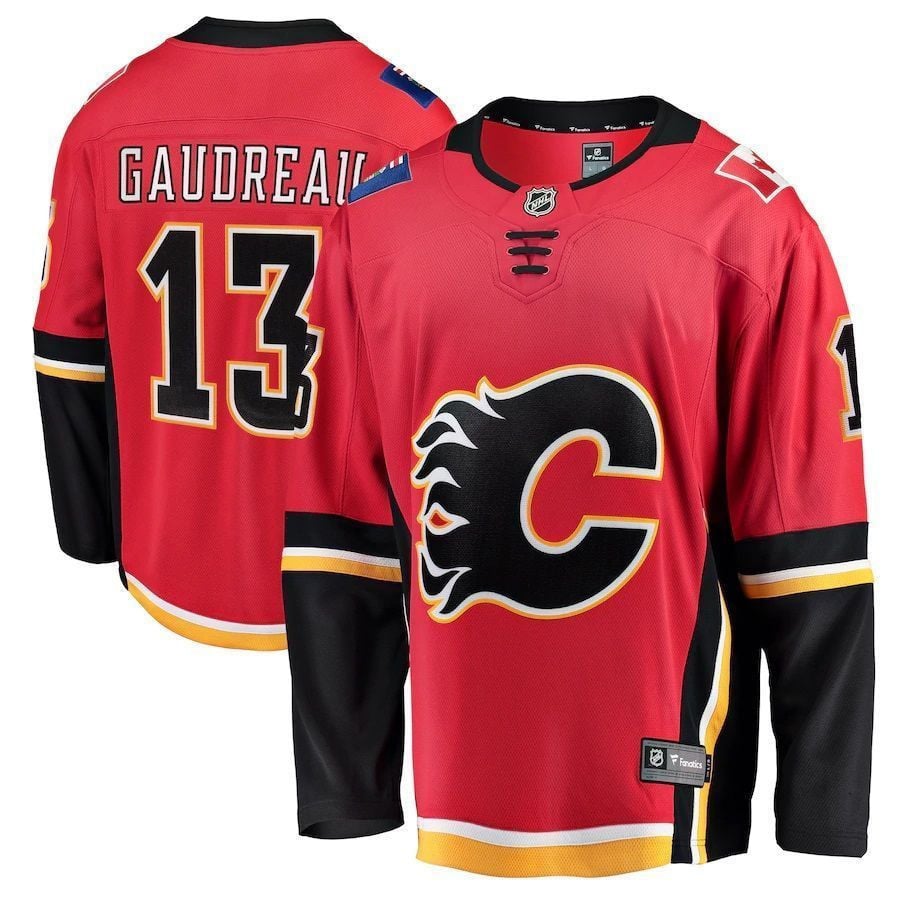 Johnny Gaudreau Calgary Flames Breakaway Player Red NHL Jersey Men's