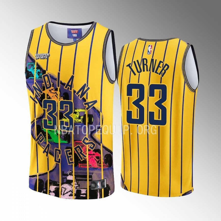 Myles Turner 33 Indiana Pacers KidSuper Studio Unisex Hometown NBA Jersey Unisex