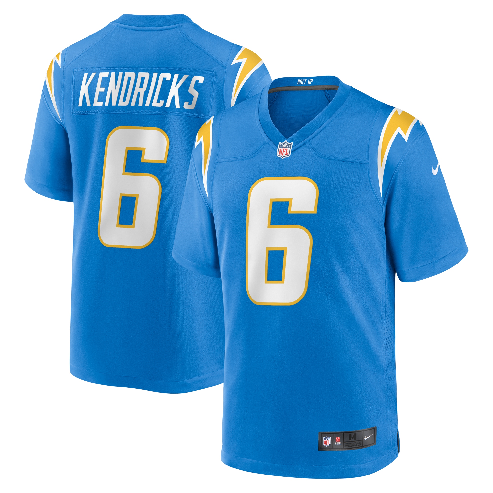 Los Angeles Chargers Eric Kendricks Powder Blue Game Player NFL Jersey Men's