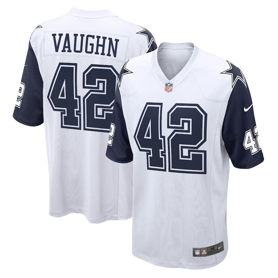 Deuce Vaughn 42 Dallas Cowboys Alternate Game White NFL Jersey Men's