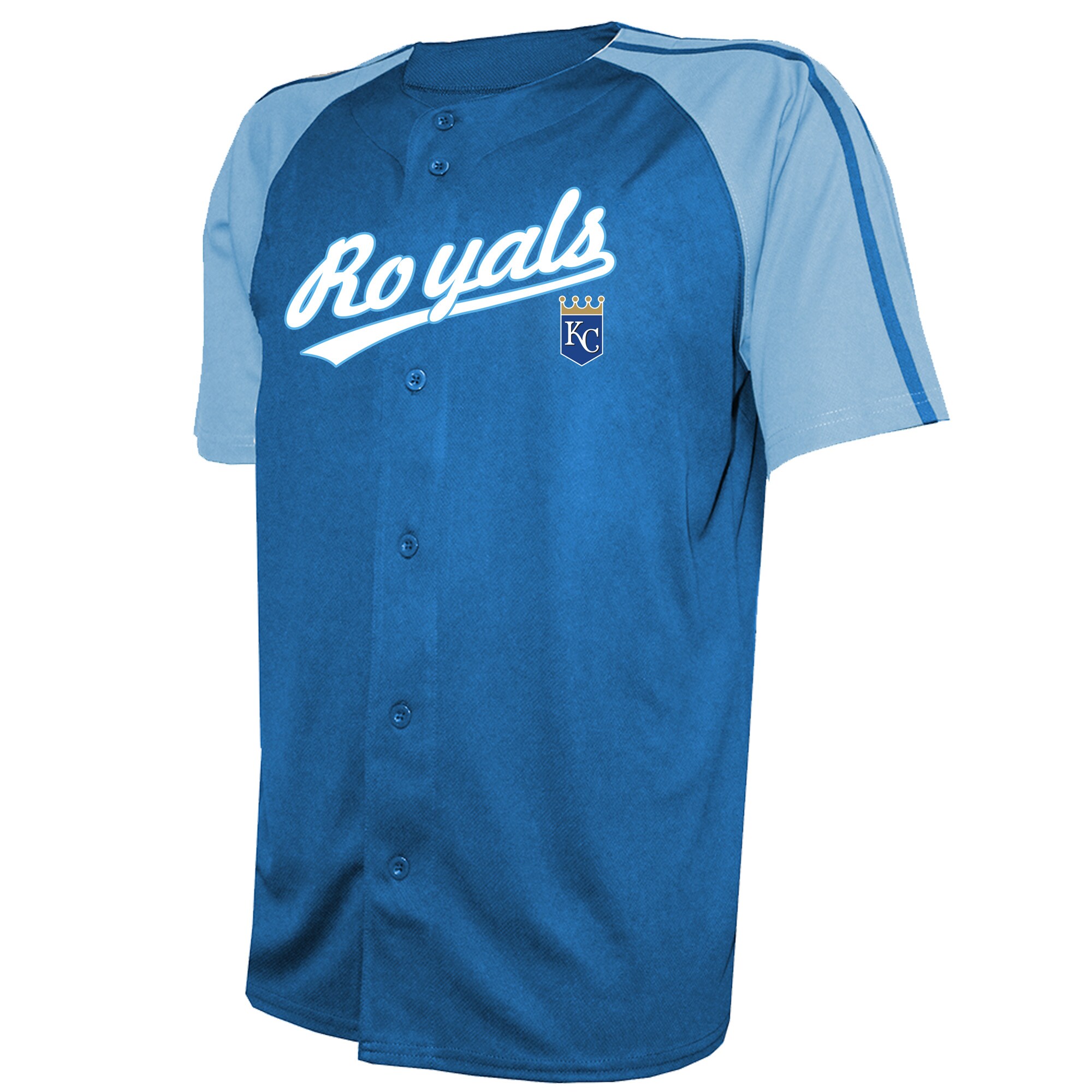 Kansas City Royals Stitches Royal Team Raglan MLB Jersey Men's
