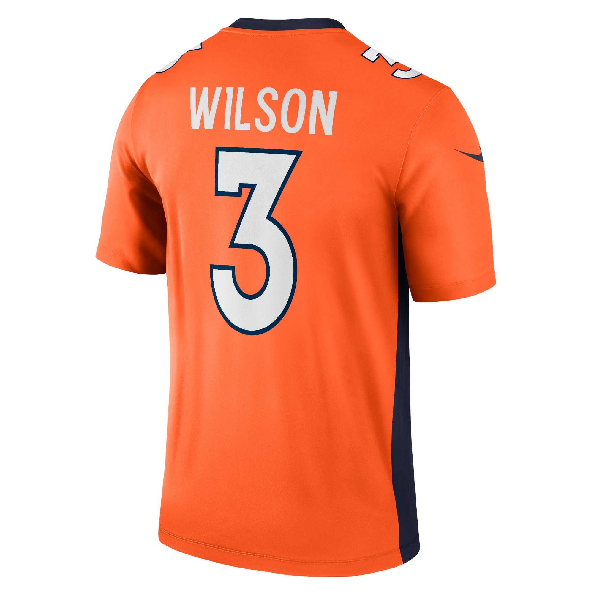Denver Broncos Russell Wilson Orange Team Legend Player Performance Top NFL Jersey Men's