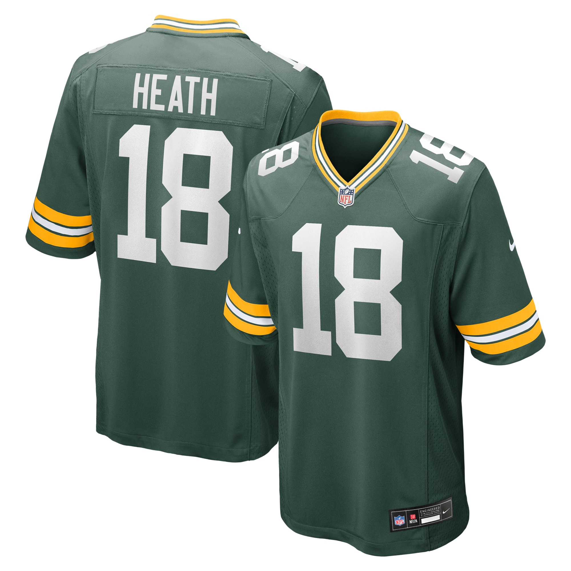 Green Bay Packers Malik Heath Green Game NFL Jersey Men's