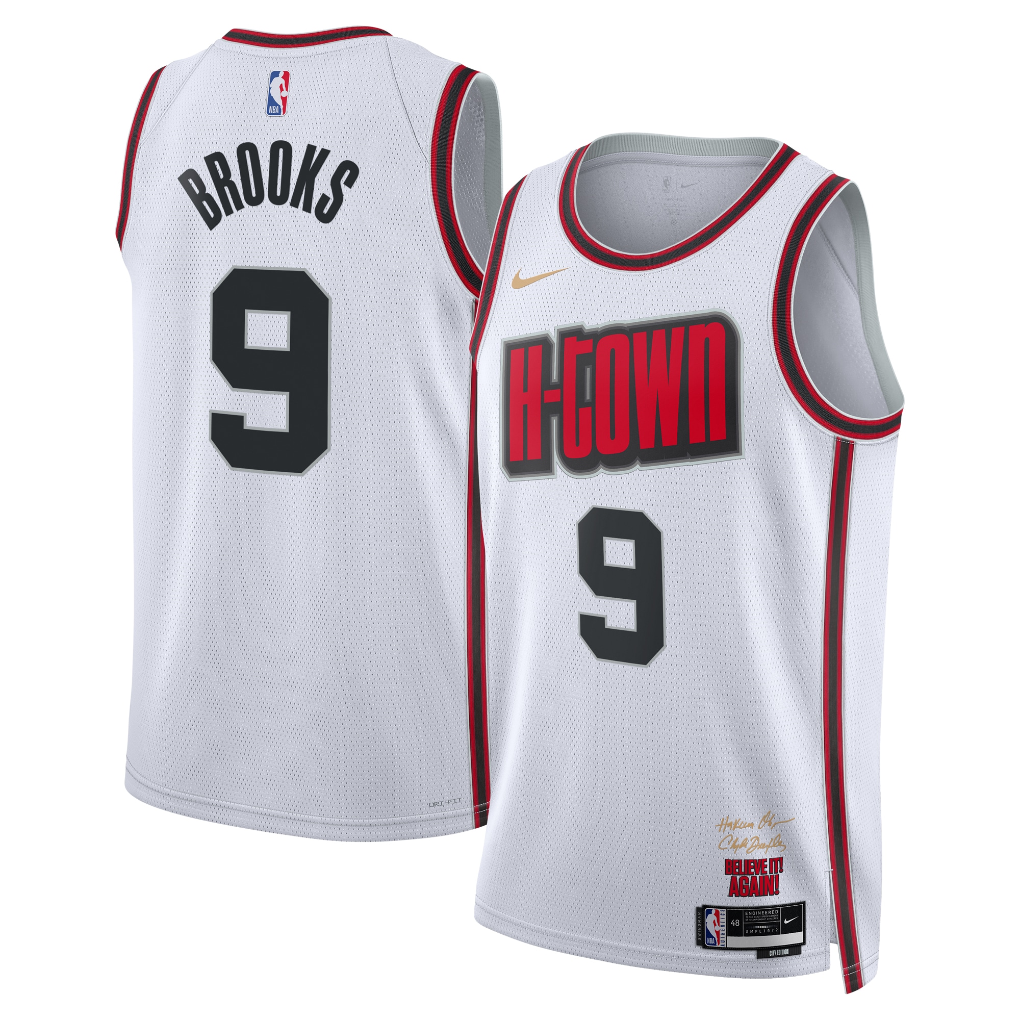 Camiseta City Edition Swingman de los Houston Rockets 2024 Blanca Dillon Brook Unisex NBA Jersey Unisex