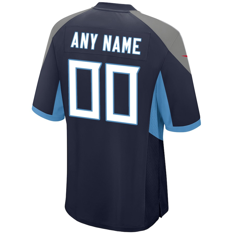 Tennessee Titans Custom Game Navy NFL Jersey Youth
