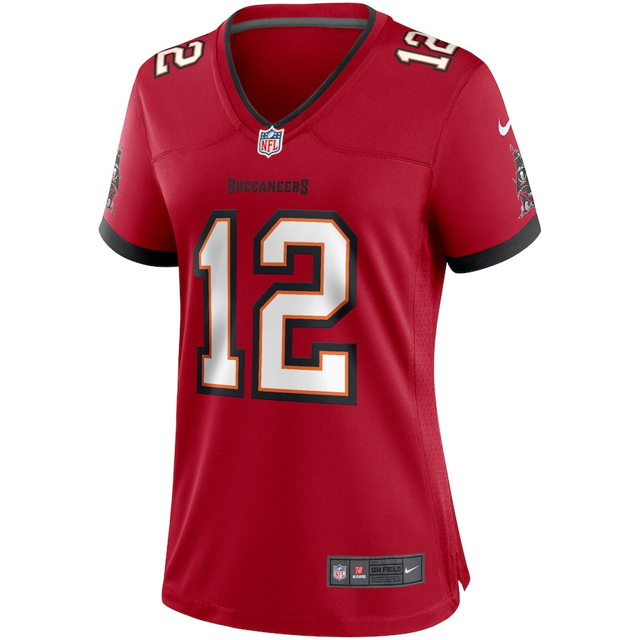 Trent Dilfer 12 Tampa Bay Buccaneers Game Retired Red NFL Jersey Women's