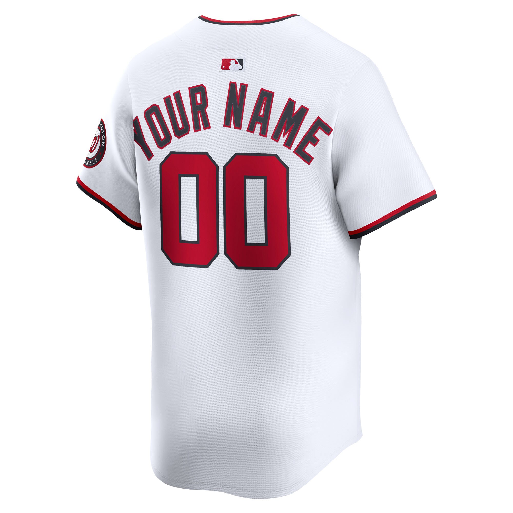 Washington Nationals White Home Limited Custom MLB Jersey Men's