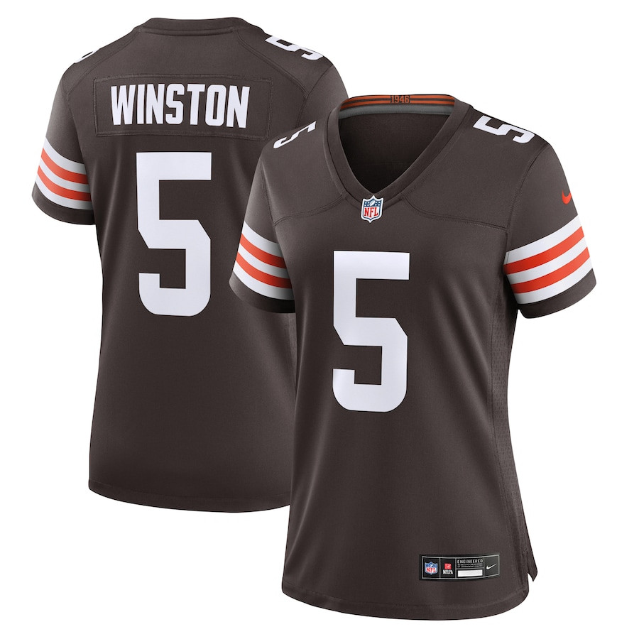 Jameis Winston 5 Cleveland Browns Game Brown NFL Jersey Women's