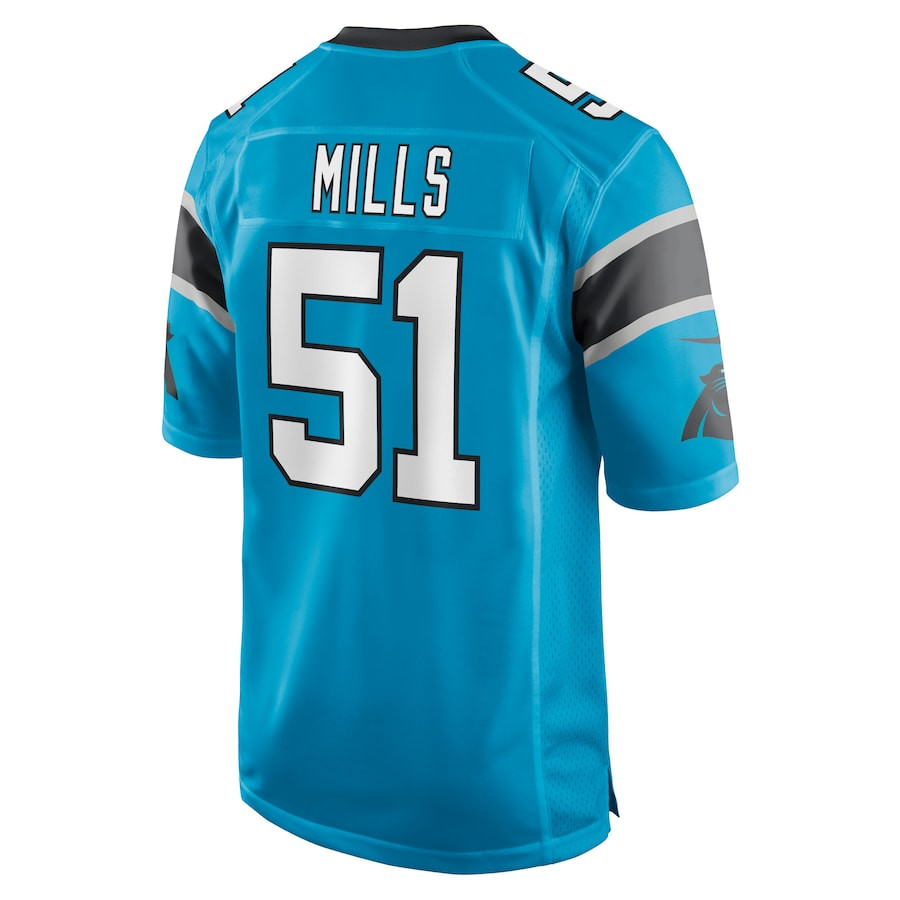 Sam Mills 51 Carolina Panthers Retired Blue NFL Jersey Men's
