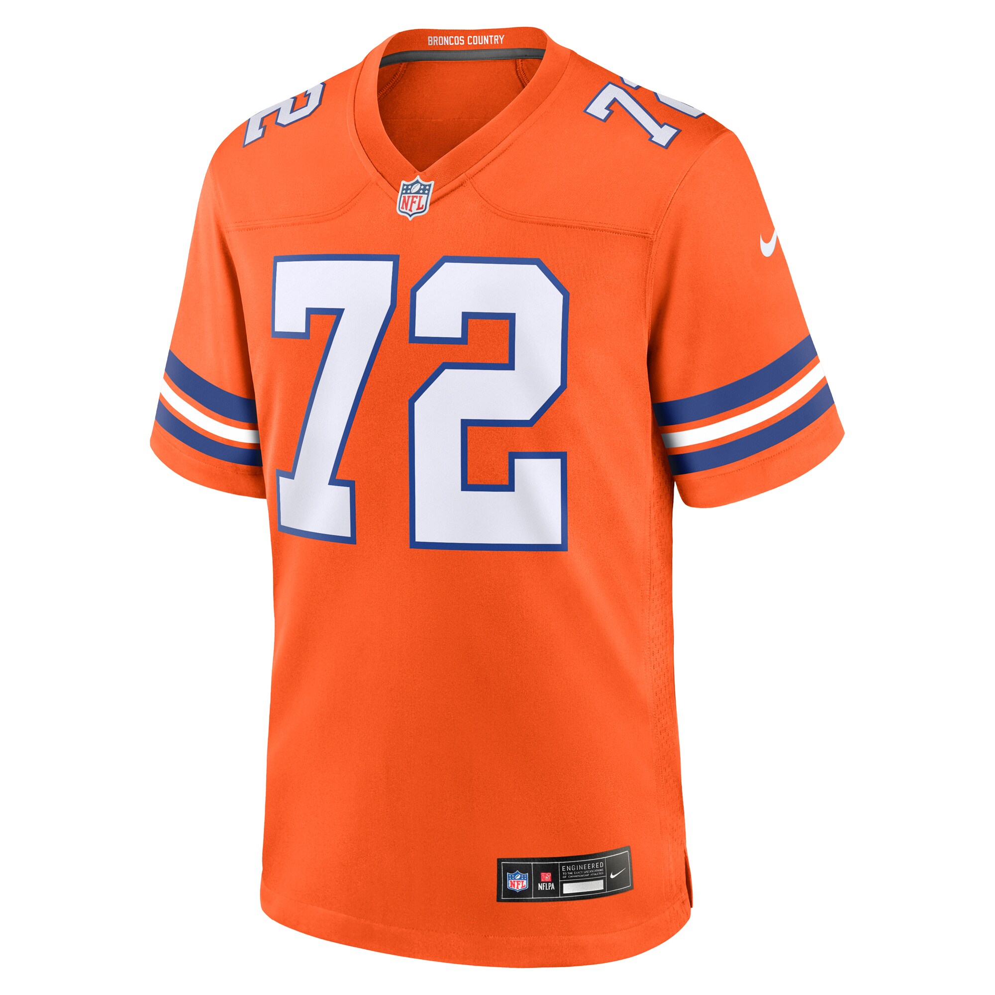 Denver Broncos Garrett Bolles Orange Mile High Collection 1977 Throwback Player Game NFL Jersey Men's