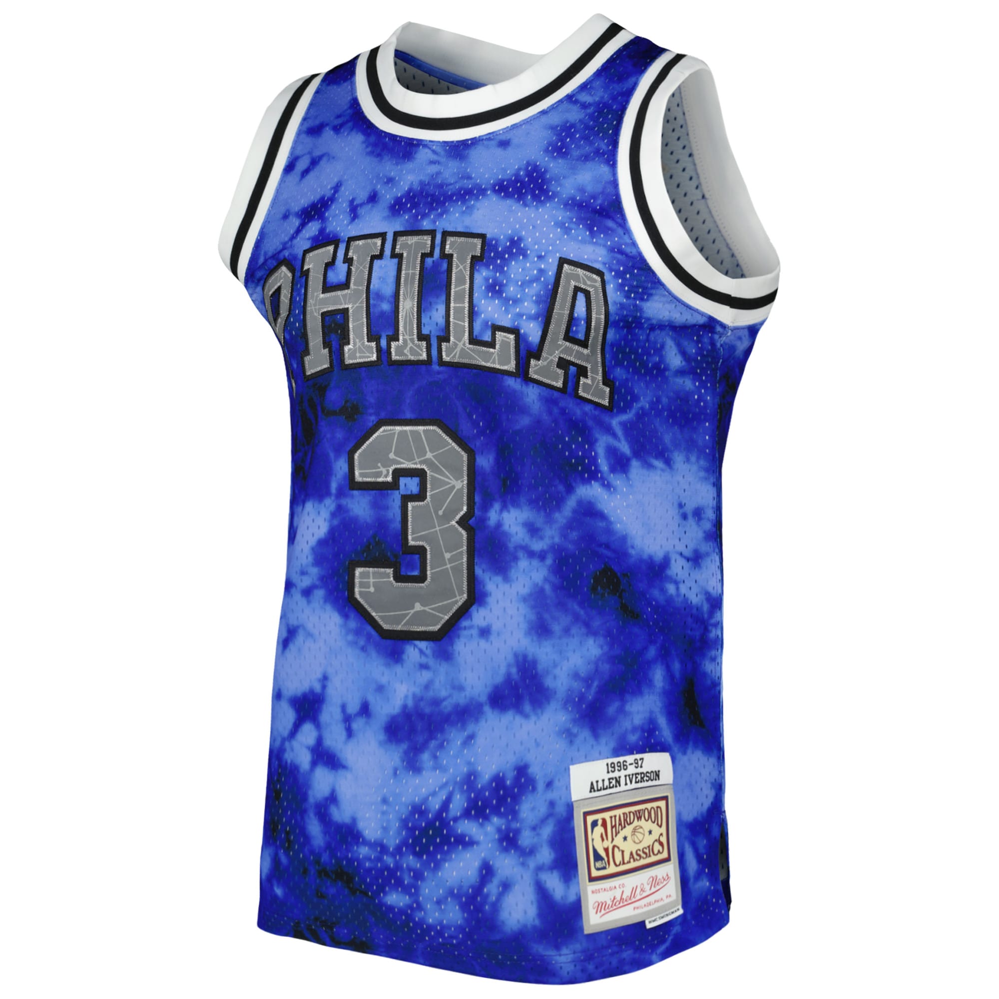 Mitchell Ness Allen Iverson Royal Philadelphia 76ers 1996/97 Galaxy Swingman NBA Jersey Men's
