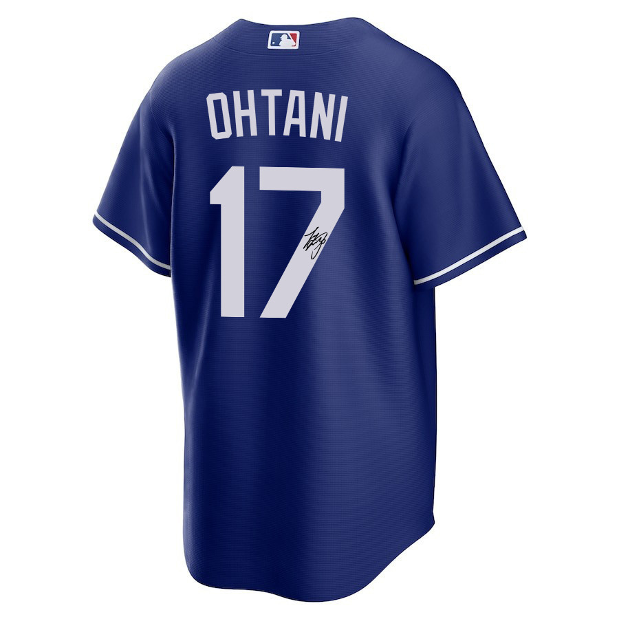 Shohei Ohtani 17 Signed Los Angeles Dodgers Alternate Royal MLB Jersey Men's