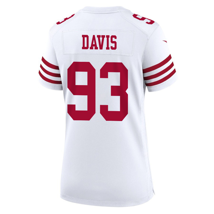 Kalia Davis 93 San Francisco 49ers Super Bowl LVIII Patch Game White NFL Jersey Women's