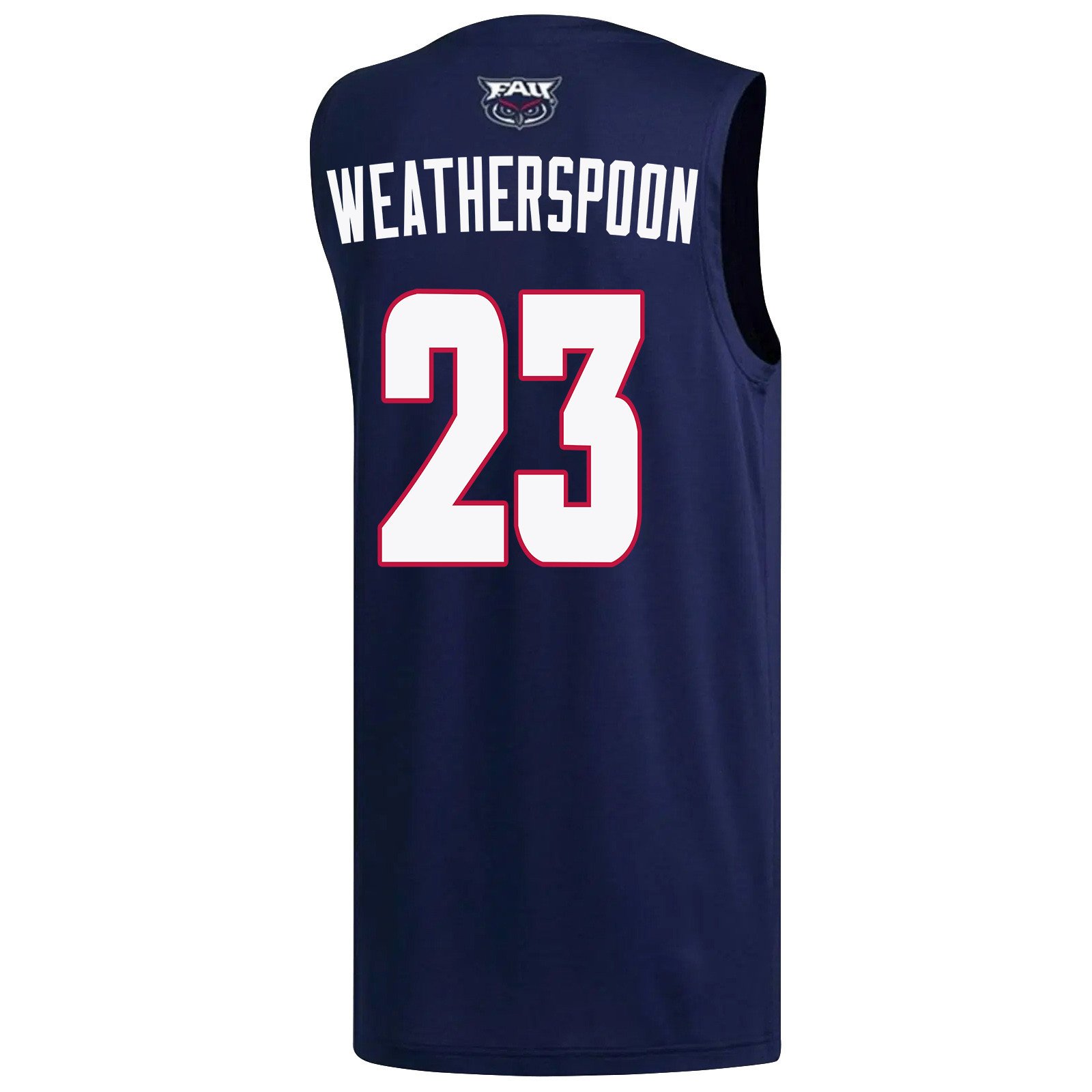 Brandon Weatherspoon 23 FAU Owls 2023 March Madness- Navy NCAA Jersey Men's