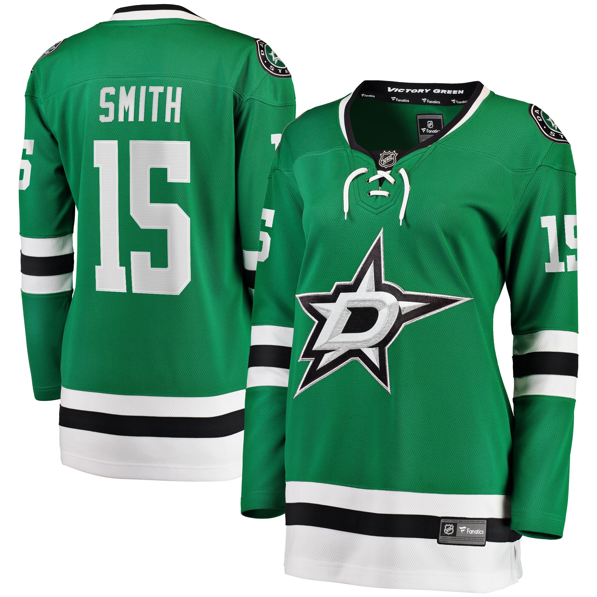 Dallas Stars Craig Smith Kelly Green Home Breakaway Player NHL Jersey Women's