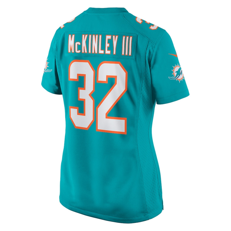 Verone McKinley III 32 Miami Dolphins Game Aqua NFL Jersey Women's