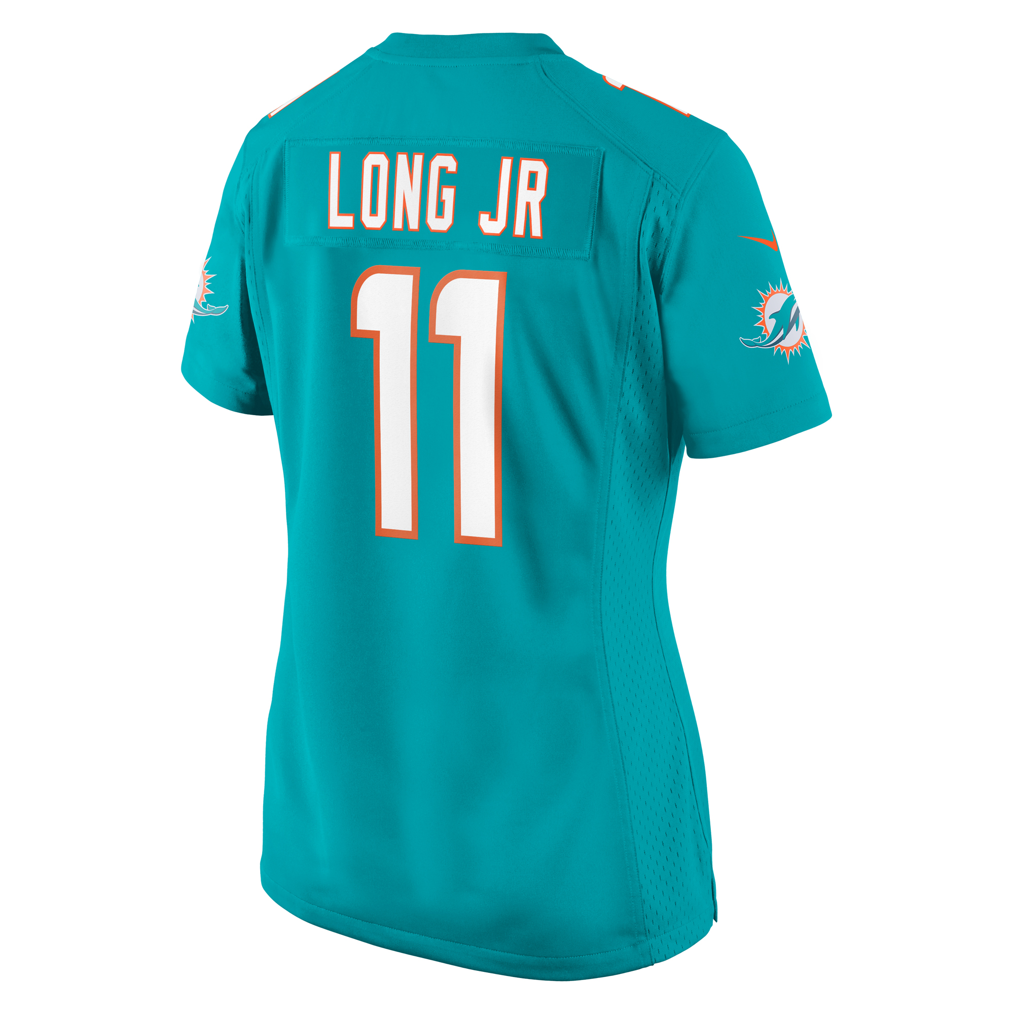 Miami Dolphins David Long Jr. Aqua Game NFL Jersey Women's