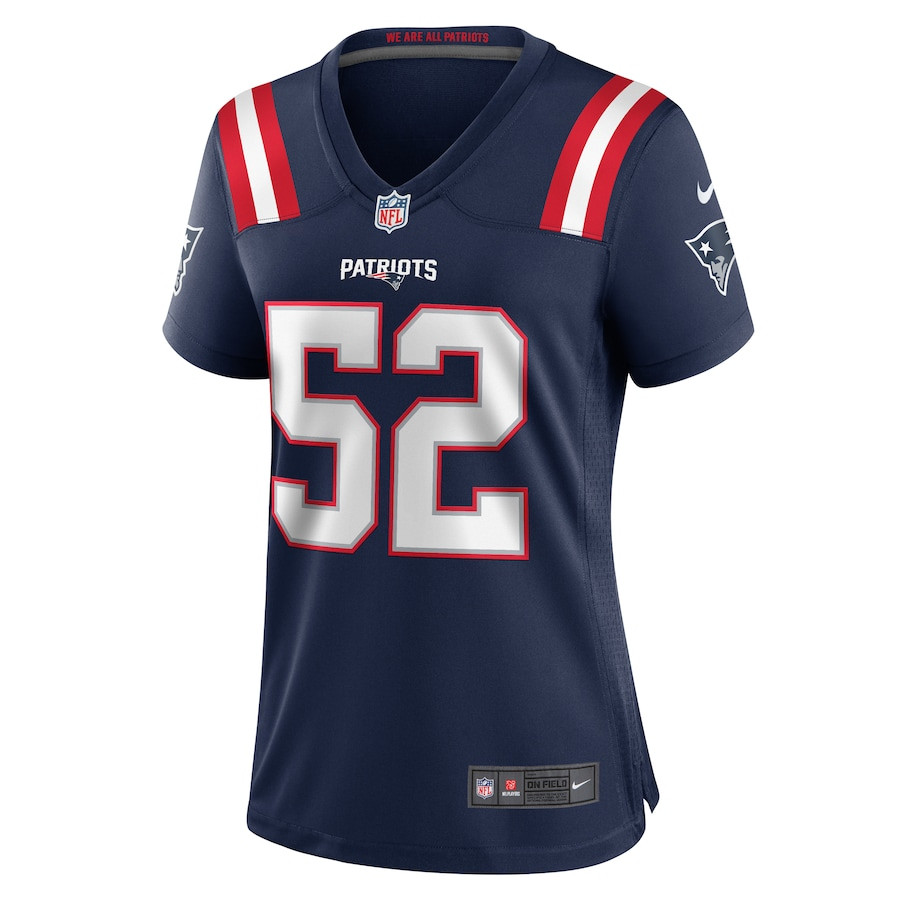 Curtis Jacobs 52 New England Patriots Team Game Navy NFL Jersey Women's