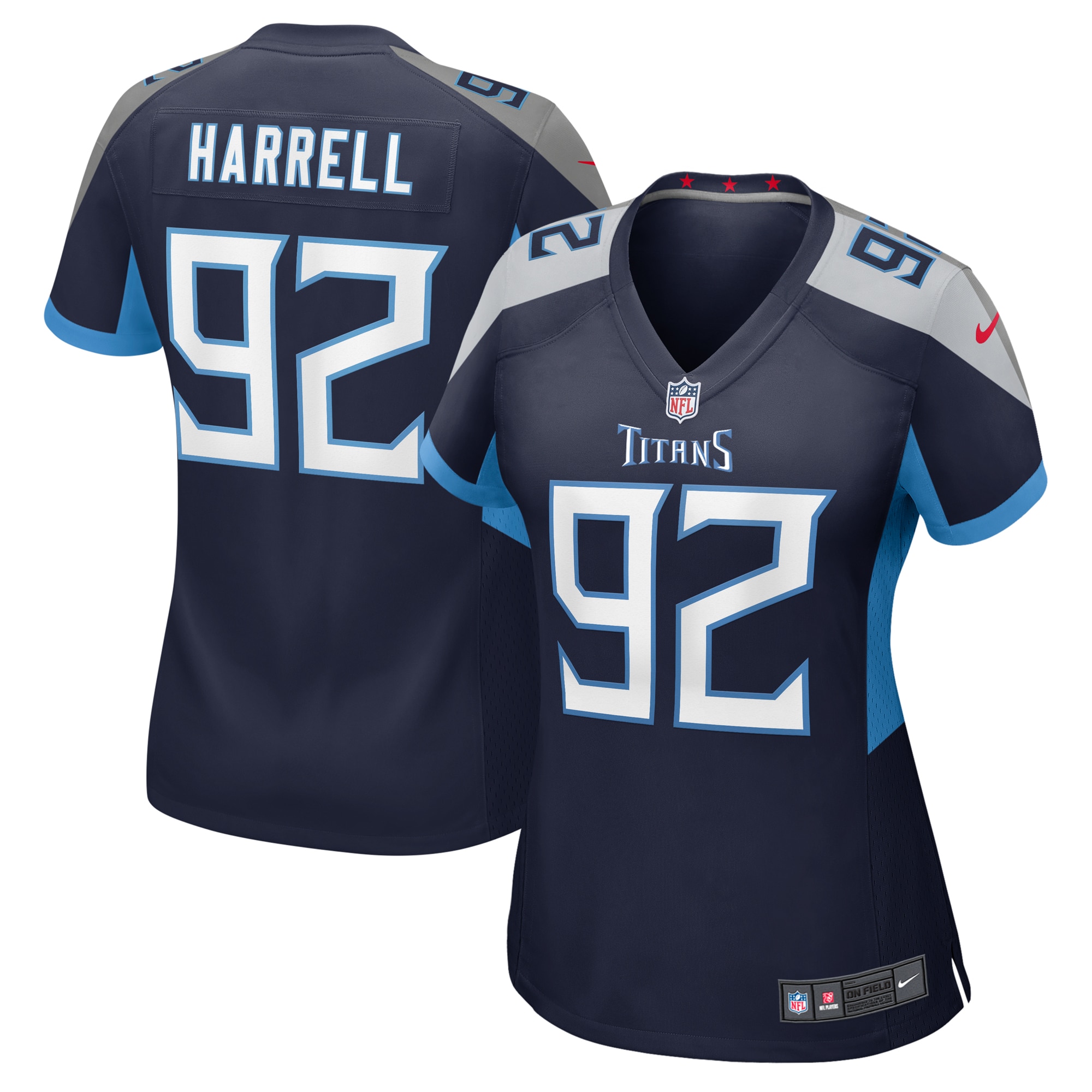 Tennessee Titans Jaylen Harrell Navy Game NFL Jersey Women's
